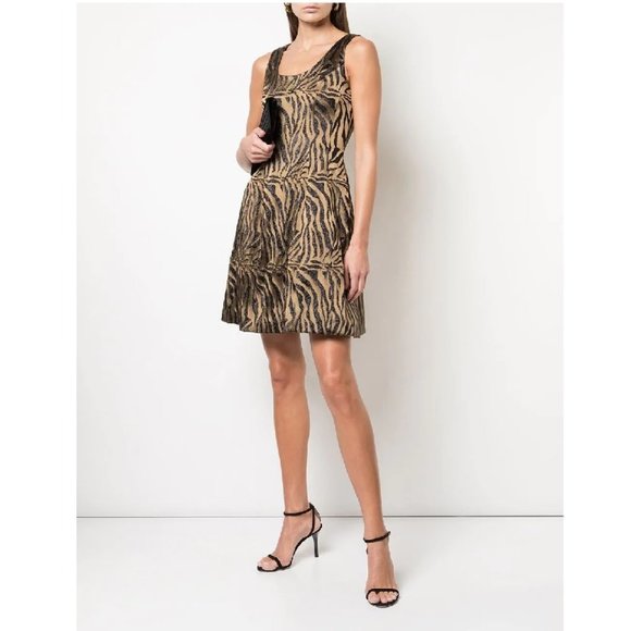 Prabal Gurung Tiger-Print Sleeveless DRESS - Picture 1 of 13
